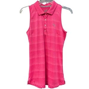 Puma Small Pink Sleeveless Golf Polo Shirt DryCell Performance Top